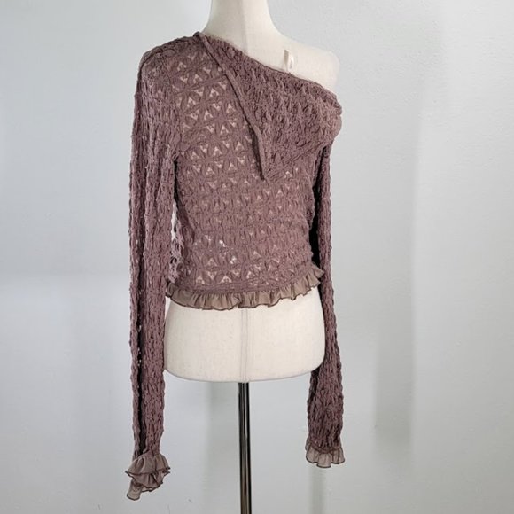 FREE PEOPLE add to cart lace top Sz M NEW - Picture 6 of 8